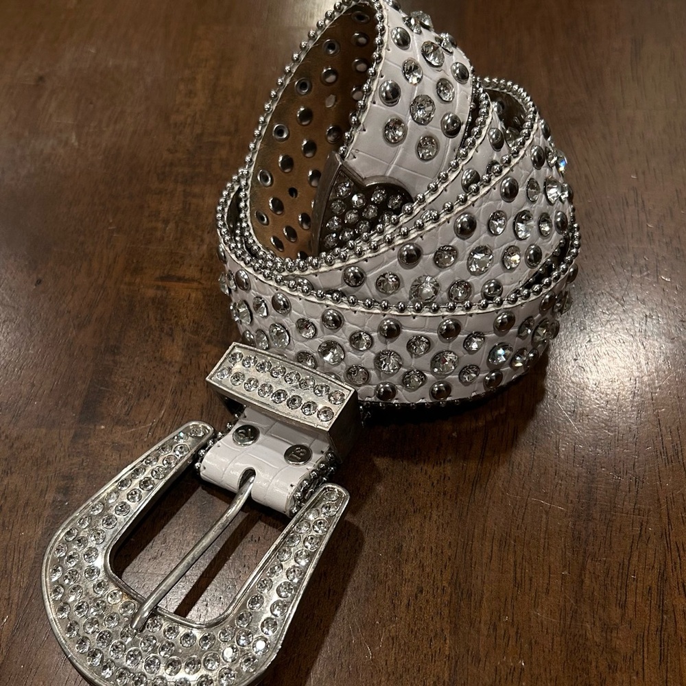 Others Follow Silver and White Studded Belt *SOLD*
